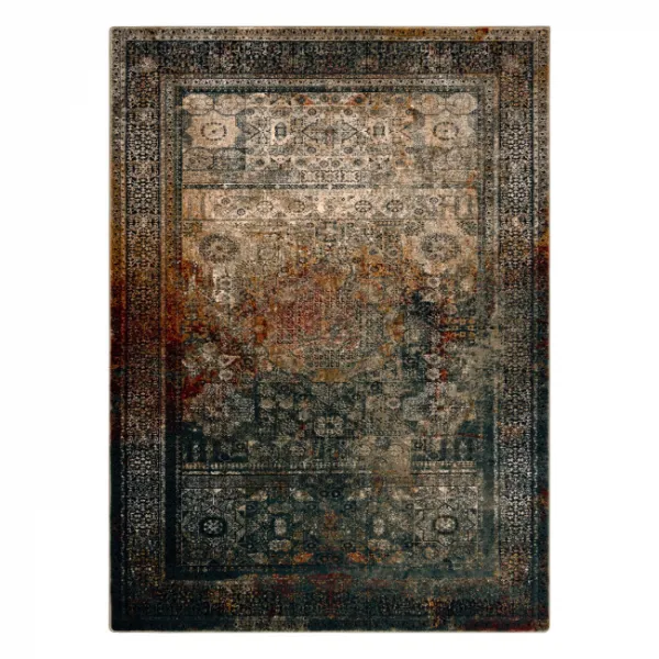 Koberec OMEGA MAMLUK Rozeta vintage smaragdový