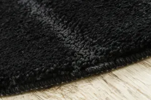 Kúpeľňový koberček SUPREME LINES línie, čierny kruh