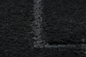 Kúpeľňový koberček SUPREME LINES línie, čierny kruh