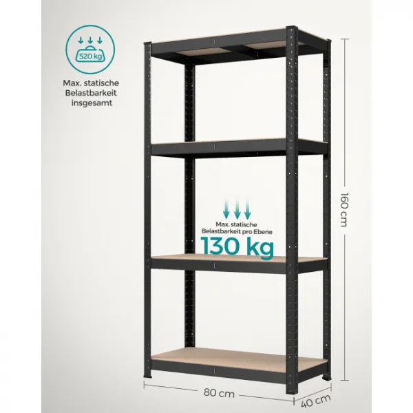 Regál 160x80x40 cm GLR044B01