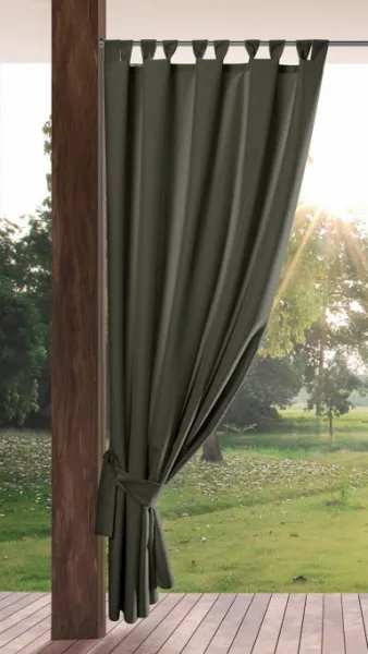 Hotový záhradný záves GARDEN grafitový - na priechodkách