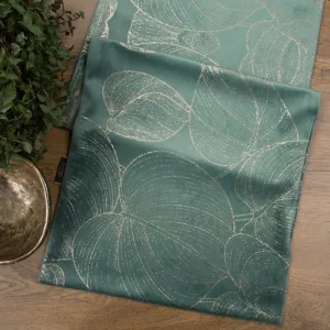 DomTextilu ZamatovýstredovýobrussleskloupotlačoulistovmentolovejfarbyŠírka:35cm|Dĺžka:220cm 49815_104721