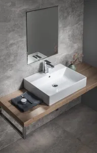 GSI - KUBE X keramické umývadlo 60x47cm, brúsená spodná hrana, biela ExtraGlaze 94319111