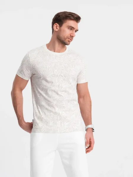 Trendy tričko pre mužov béžové