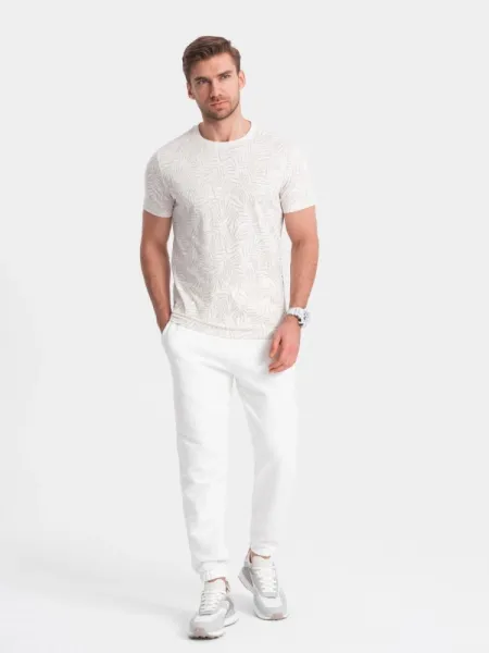 Trendy tričko pre mužov béžové