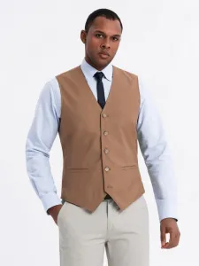 Elegantná vesta karamelová - pre mužov