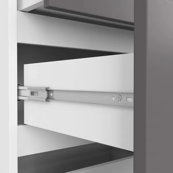 Ak furniture Knižnica R 60 cm biela/grafit