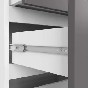 Ak furniture Knižnica R 60 cm biela/grafit