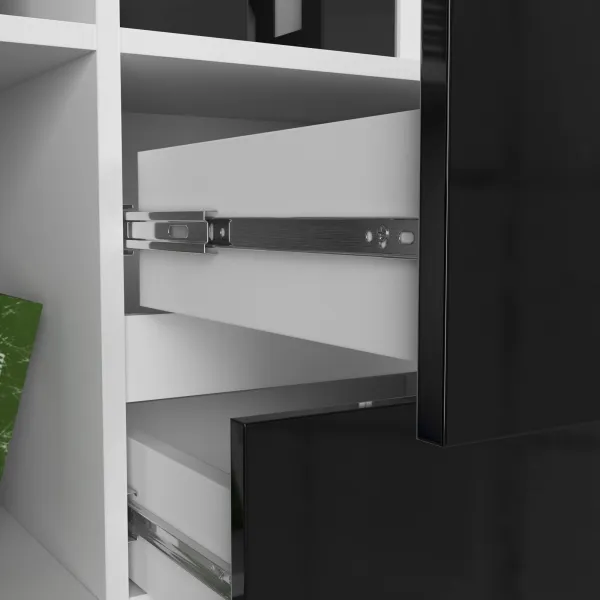 Ak furniture Skriňa Rexa II 80 cm biela/čierna
