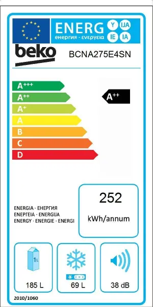 CHLADNIČKA BEKO BCNA275E4SN