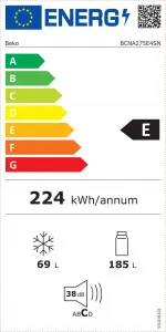 CHLADNIČKA BEKO BCNA275E4SN