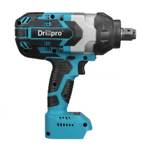 Drillpro Elektrický bezuhlíkový rázový kľúč gola 3/4" 2000 N.M s veľkým krútiacim momentom pre ťažké podmienky práce, kompatibilný s batériami Makita18V