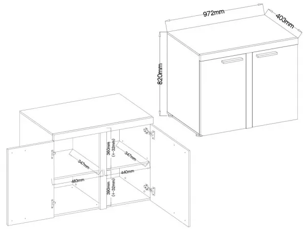 ArtLemp Komoda SUMBA 2F | biela