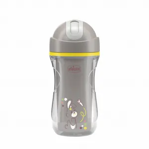 CHICCO Hrnček Sport so slamkou grey, 14m+