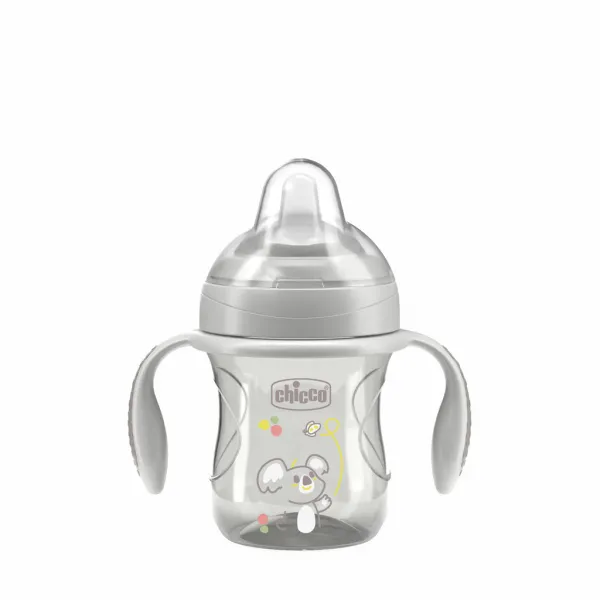 CHICCO Hrnček Transition učiaci s držadlami grey, 4m+