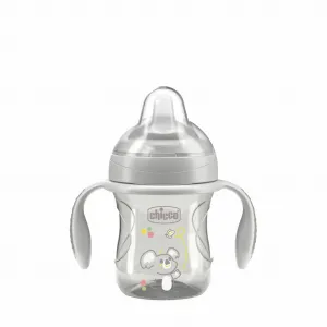 CHICCO Hrnček Transition učiaci s držadlami grey, 4m+