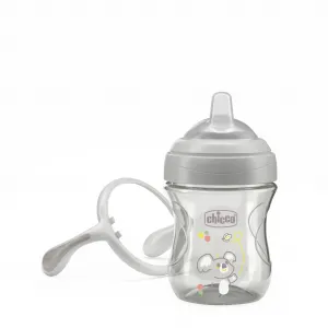 CHICCO Hrnček Transition učiaci s držadlami grey, 4m+