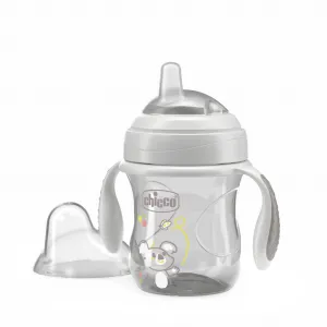 CHICCO Hrnček Transition učiaci s držadlami grey, 4m+