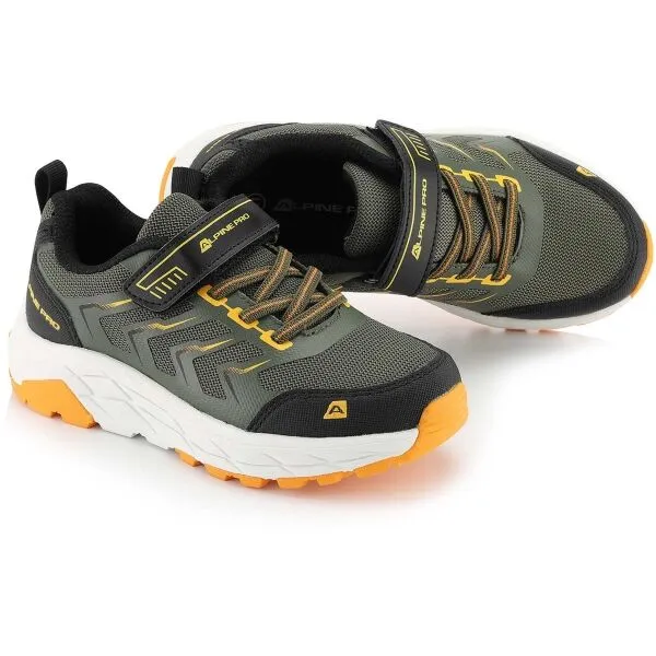 ALPINE PRO DANGO Detská outdoorová obuv, khaki, veľkosť