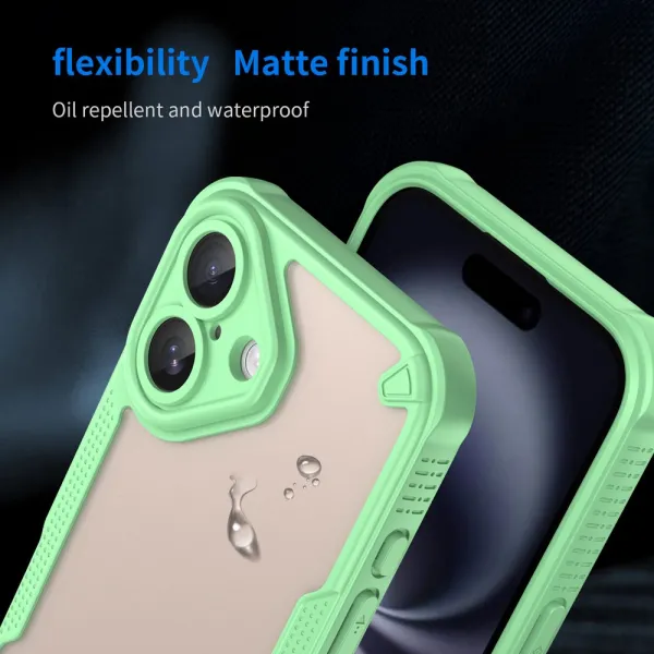 ArmorShield Hybrid Kryt, iPhone 16, zelený