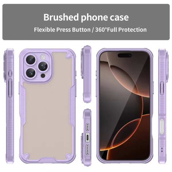 ArmorShield Hybrid Kryt, iPhone 16 Pro Max, fialový
