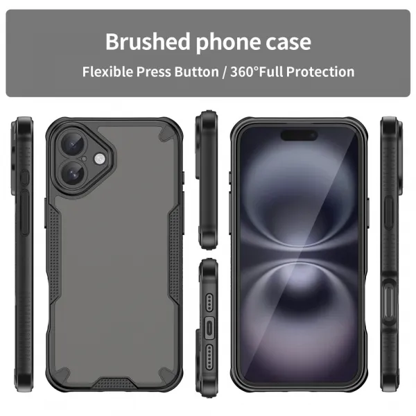 ArmorShield Hybrid Kryt, iPhone 16 Plus, čierny