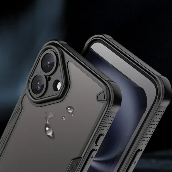 ArmorShield Hybrid Kryt, iPhone 16 Plus, čierny