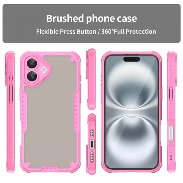ArmorShield Hybrid Kryt, iPhone 16 Plus, ružový