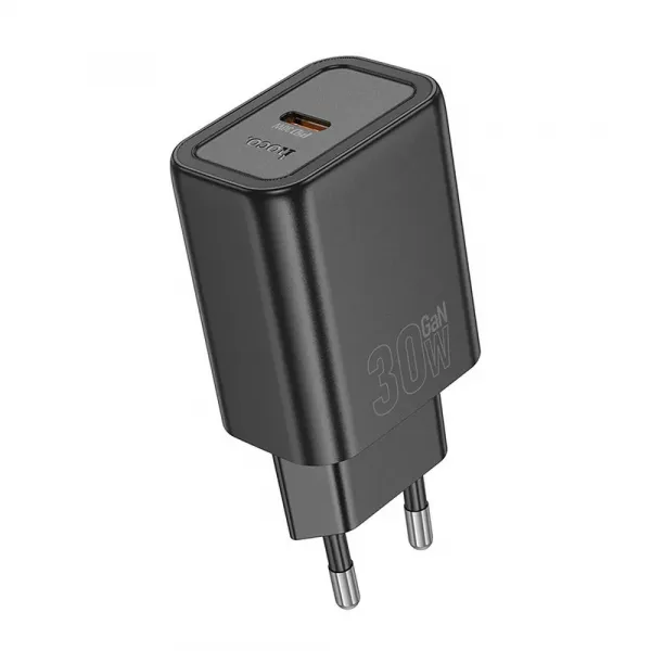Hoco Sieťová nabíjačka N62 USB-C, PD QC 30W, čierna