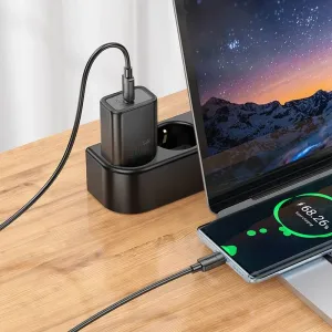 Hoco Sieťová nabíjačka N62 USB-C, PD QC 30W, čierna