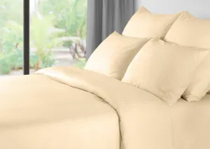 Hotelové obliečky z mikrovlákna JASMINE šampanské - prúžok 2 cm Rozmer obliečok: 70 x 90 cm | 140 x 220 cm