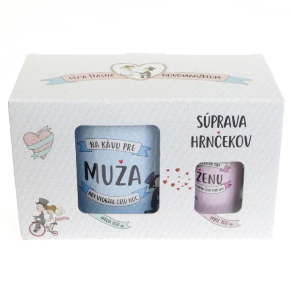Svadobný set mini + mega hrnček 1bal