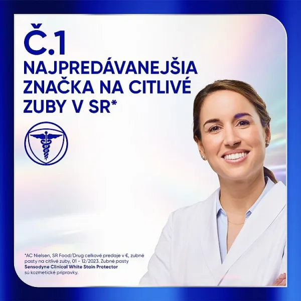 Sensodyne Clinical White Stain Protector zubná pasta s fluoridom 75 ml 1ks