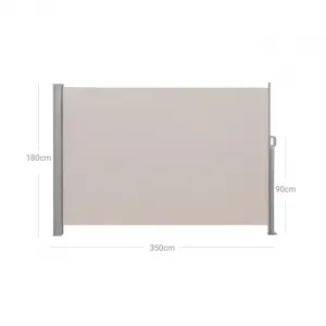 SONGMICS Bočná markíza Orrine 180x350 cm béžová