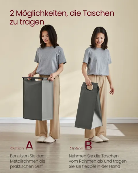 Kôš na bielizeň so 4 priehradkami BLH401G01