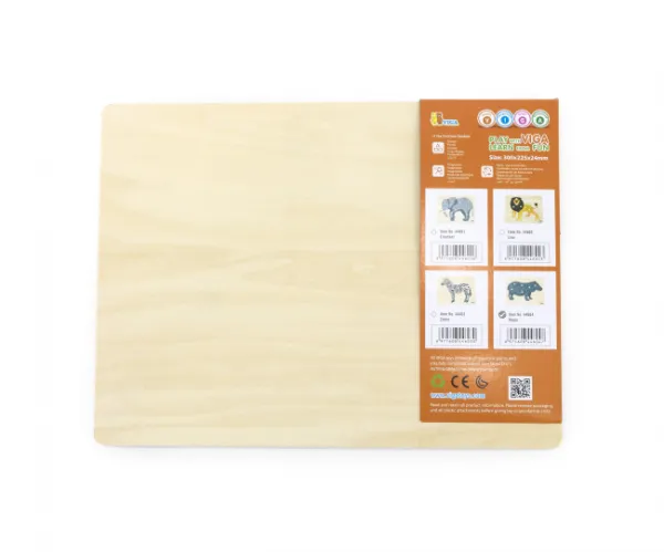 Detské drevené puzzle s úchytmi Montessori Viga Hroch