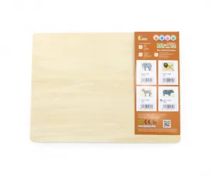Detské drevené puzzle s úchytmi Montessori Viga Hroch