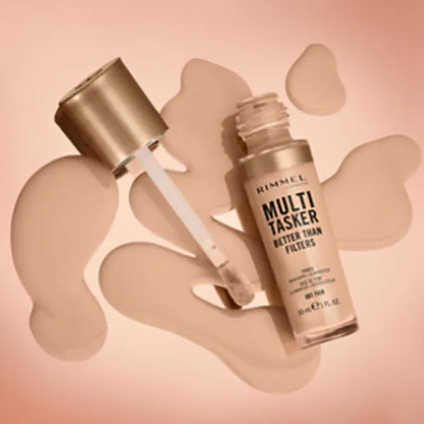 Rimmel Multi-Tasker Better Than Filters rozjasňujúca podkladová báza pre zjednotenie farebného tónu pleti odtieň 007 Deep 30 ml