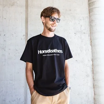 HORSEFEATHERS Tričko Quarter - black BLACK velikost M