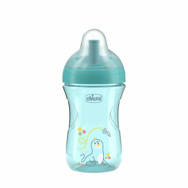 CHICCO Hrnček Advanced so slamkovým náustkom teal, 12m+
