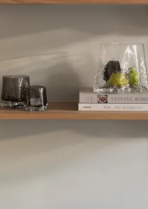 Čajový svietnik Gry, stredný, dymový - COOEE
