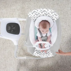 INGENUITY Hojdačka veľká s vibrujúcim húpatkom a melódiou USB 2v1 Raylan 0m+ do 9 kg