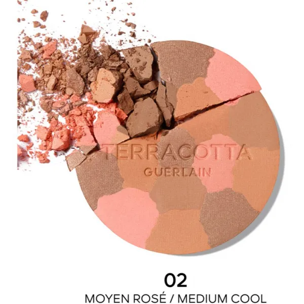 GUERLAIN Terracotta Light bronzujúci rozjasňujúci púder náhradná náplň odtieň 02 Medium Cool 10 g