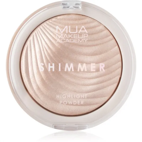 MUA Makeup Academy Shimmer kompaktný púdrový rozjasňovač odtieň Oyster Silk 8 g