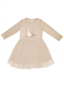 Dievčenské šaty tyl SWEET BUNNY s dlhým rukávom