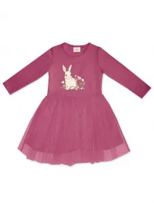 Dievčenské šaty tyl SWEET BUNNY s dlhým rukávom