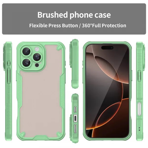ArmorShield Hybrid Kryt, iPhone 16 Pro Max, zelený