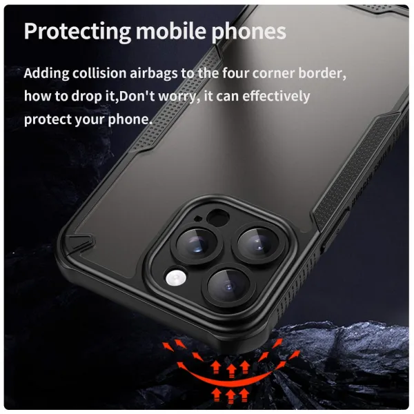 ArmorShield Hybrid Kryt, iPhone 15 Pro Max, čierny