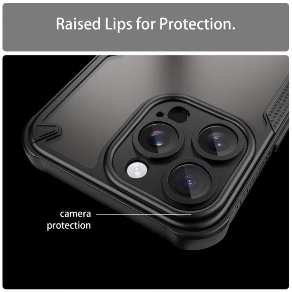 ArmorShield Hybrid Kryt, iPhone 15 Pro Max, čierny