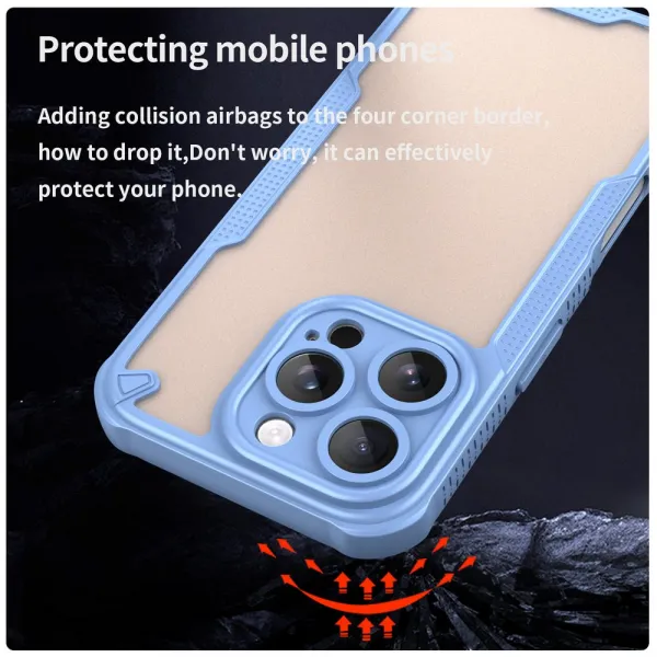 ArmorShield Hybrid Kryt, iPhone 16 Pro, modrý